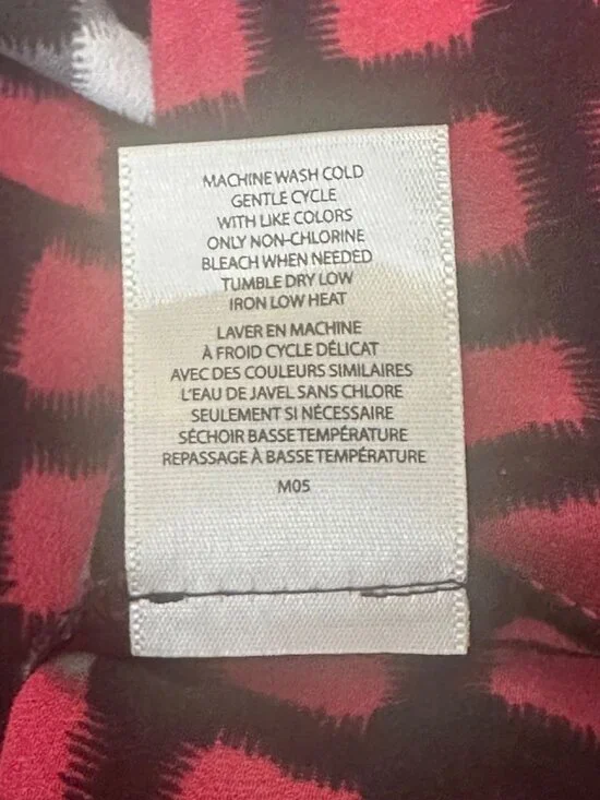 Van Heusen Studio Womens Sleeveless Gingham Top Black Red XL Cottagecore Hippie - Picture 5 of 9